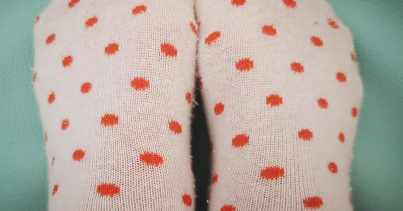 Karens Adventures In Colour For April Orange Polka Dot Socks Karen Haller