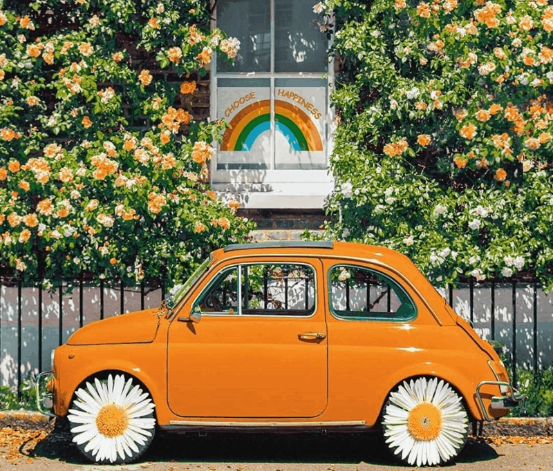 Karens Adventures In Colour For May Orange Car @gaborestefan Karen Haller