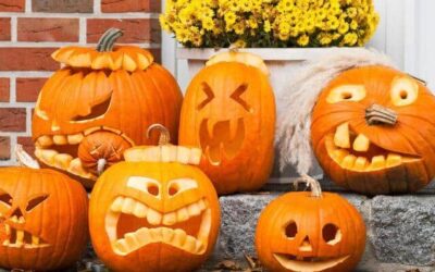 the origins of orange for halloween pumpkin decorations